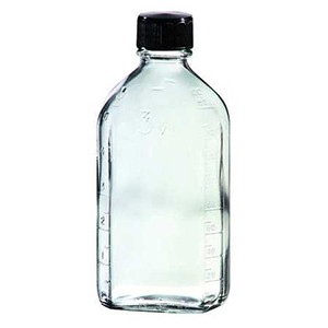 Graduated Oval Clear Glass Bottles, 6 oz. Capacity