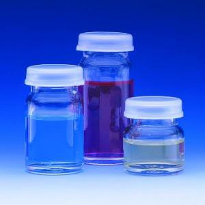 Clear Sample Bottles with Plastic Snap Cap